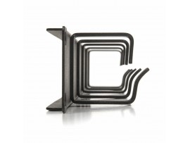 KELine organizator 1U rack 42x37mm kovinski črn RAB-VP-X01-A2