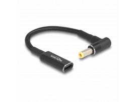 Delock adapter USB TipC napajalni za prenosnik 60W DC 5,5 fi x 2,5mm 15cm