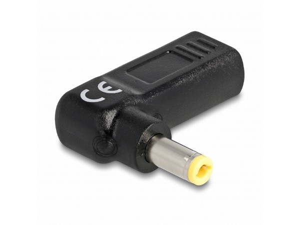 Delock adapter USB TipC napajalni za prenosnik 60W DC 5,5 fi x 2,5mm kotni