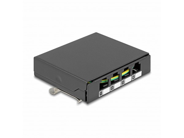 Delock nadometni panel 4x keystone DIN 90627