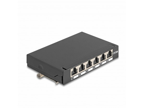 Delock nadometni panel 6x Cat.6A RJ45 FTP DIN 90379