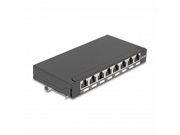 Delock nadometni panel 8x Cat.6A RJ45 FTP DIN 90573