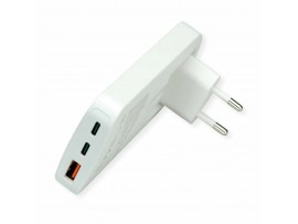Roline polnilec 65W USB 2xTipC TipA kotni potovalni bel