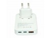 Roline polnilec 65W USB 2xTipC TipA kotni potovalni bel