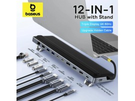 Baseus priklopna postaja USB 3.2 TipC 12v1 EliteJoy siva B0114200