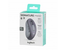 Logitech miška M650 Signature velikost M brezžična Bluetooth grafitna 910-006253
