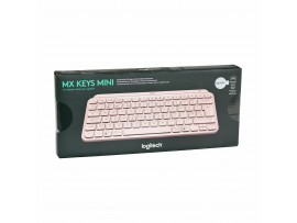 Logitech tipkovnica MX Keys Mini SLO brezžična osvetljena roza 920-010500