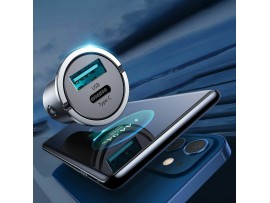 Joyroom polnilec avtomobilski 12V 24V 45W PD QC TipA TipC črn C-A35