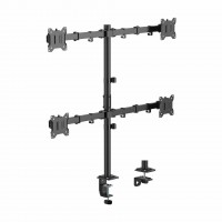 SBOX namizni nosilec za 4x monitor LCD-352/4-3 črn
