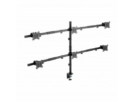 SBOX namizni nosilec za 6x monitor LCD-352/6 črn