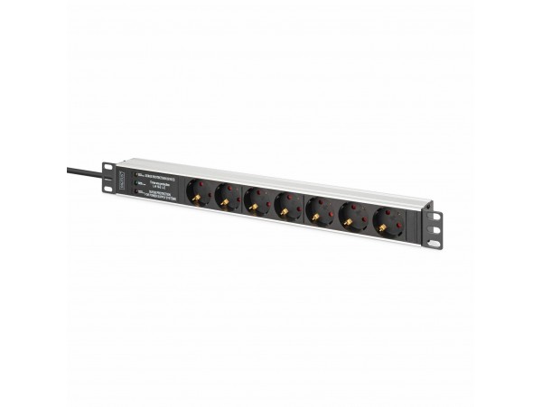 Digitus razdelilec rack 7x250V ALU prenapetostna zaščita filter DN-95441