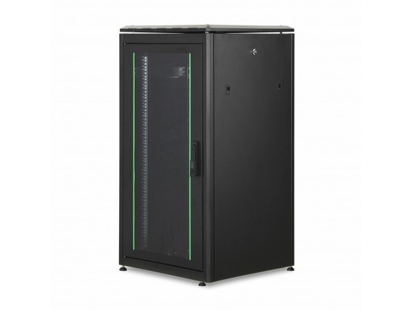 Digitus kabinet 22U 1155 600x600 črn sestavljen DN-19 22U-6/6-B-1
