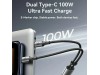 Joyroom kabel USB 2v1 2x TipC 1.5m 100W S-A57