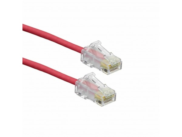 Leviton patch UTP CAT.6 1,5m rdeč 3,8mm HighFlex P24 6H4P0-05R