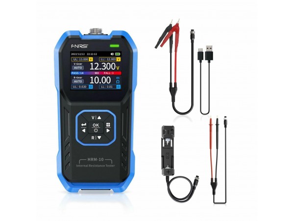 Fnirsi tester notranje upornosti baterije akumulatorja +dodatki HRM-10max
