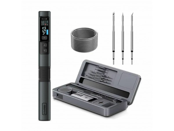 Fnirsi prenosni spajkalnik TipC 100W set v ohišju HS-02B Plus Tool Box