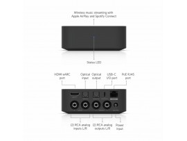 Ubiquiti avdio predvajalnik streamer PoE Audio Port črn UPL-Port-B