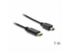 Delock kabel USB 2.0 C-B mini 1m črn 83603