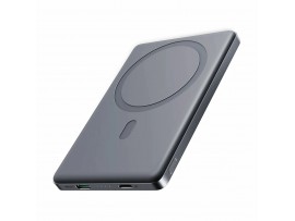 Joyroom prenosna baterija  5.000mAh 20W PowerBank magsafe siva slim JR-PBM08