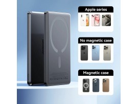 Joyroom prenosna baterija  5.000mAh 20W PowerBank magsafe siva slim JR-PBM08