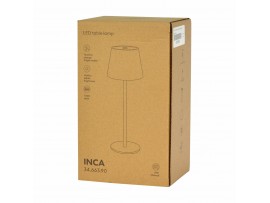 INCA LED svetilka namizna z vgrajeno baterijo bela