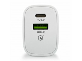 Fantec polnilec 20W USB TipA TipC PD bel 2575