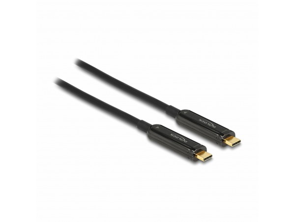 Delock kabel USB DisplayPort aktivni optični C-C 4K 60Hz 25m črn 84126