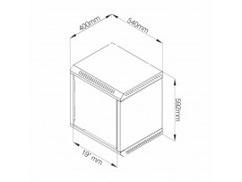 Digitus zidni kabinet 12U 595 540x400 siv DN-49206