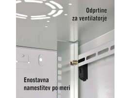 Digitus zidni kabinet 12U 638 600x600 siv sestavljen DN-19 12U-6/6-EC