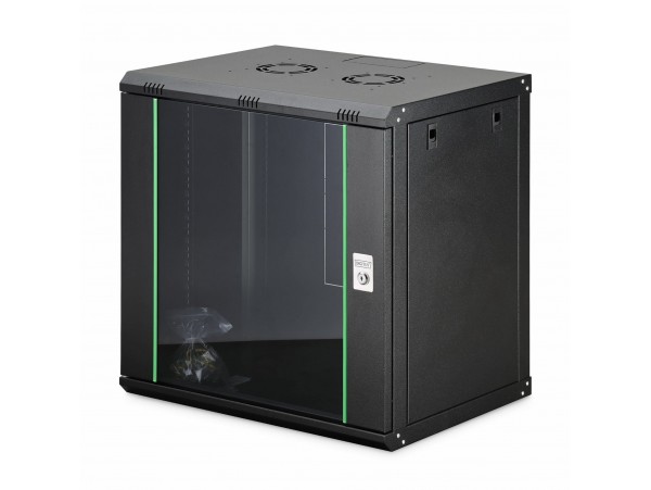 Digitus zidni kabinet 12U 638 600x450 črn sestavljen DN-19 12-U-EC-SW