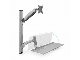 Digitus stenski nosilec monitor s flex polico srebrn DA-90354