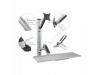 Digitus stenski nosilec monitor s flex polico srebrn DA-90354