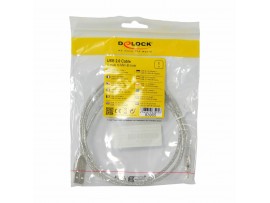Delock kabel USB A-B mini 1m dvojno oklopljen transparent 83905