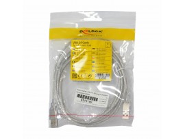 Delock kabel USB A-A 3m dvojno oklopljen transparent 83890