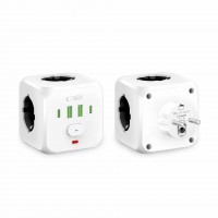 Tech-Protect razdelilec 3x230V s stikalom USB polnilec TipA-C PCL3x4