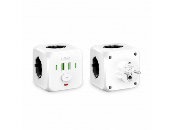 Tech-Protect razdelilec 3x230V s stikalom USB polnilec TipA-C PCL3x4
