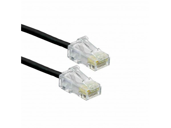 Leviton patch UTP CAT.6 3m črn 3,8mm HighFlex P24 6H4P0-10E