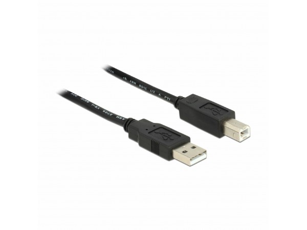 Delock kabel USB 2.0 A-B 20m črn 83557