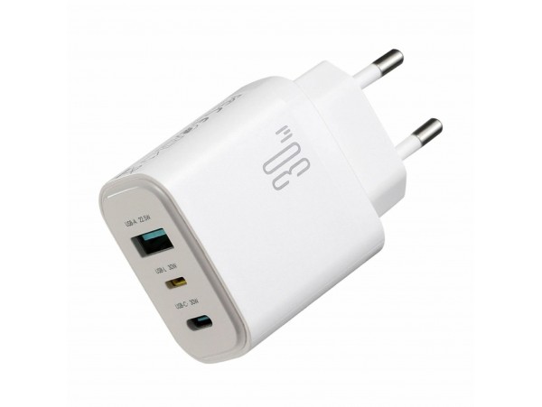 Joyroom polnilec 30W USB TipC TipA Lightning QC PD bel JR-TG6