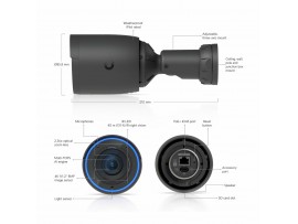 Ubiquiti kamera Unifi 8.0MP zunanja PoE zoom črna UVC-G6-Pro-Bullet-B
