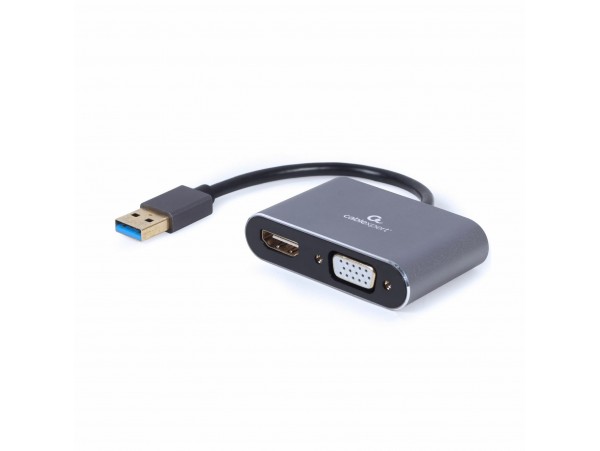 Gembird pretvornik USB 3.0- HDMI VGA A-USB3-HDMIVGA-01